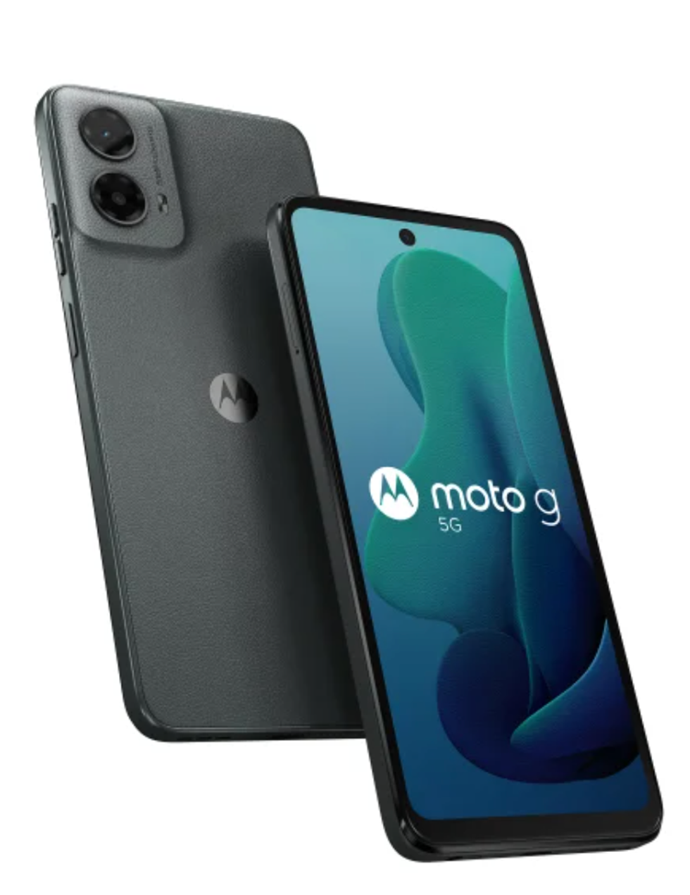 Le t\u00e9l\u00e9phone Motorola G 5G (2024) vert sauge sur le site du Costco.