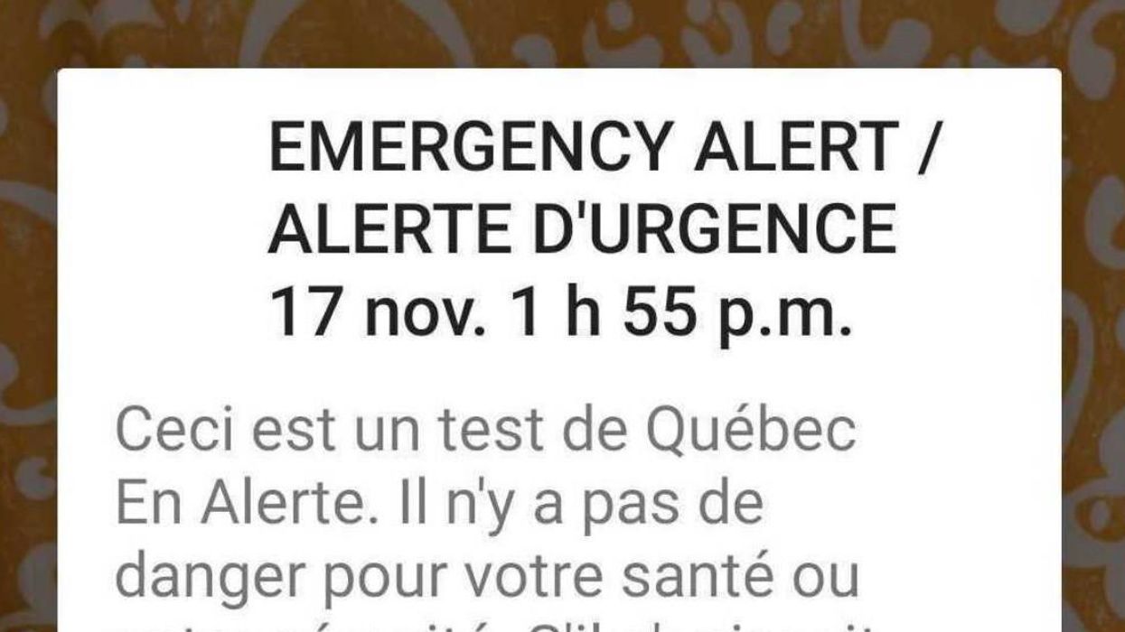 Le test d'alerte a été émis au Québec et ça a fait sursauter tout le monde en même temps