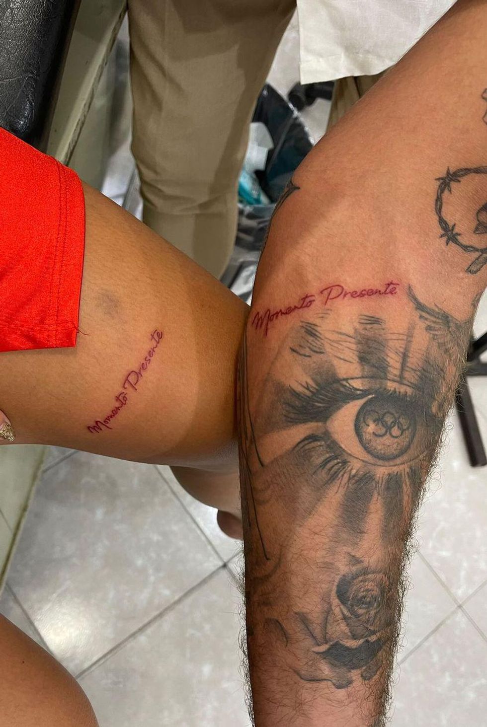 Le \u00ab matching tattoo \u00bb de Megan et Shady de L'\u00eele de l'amour.