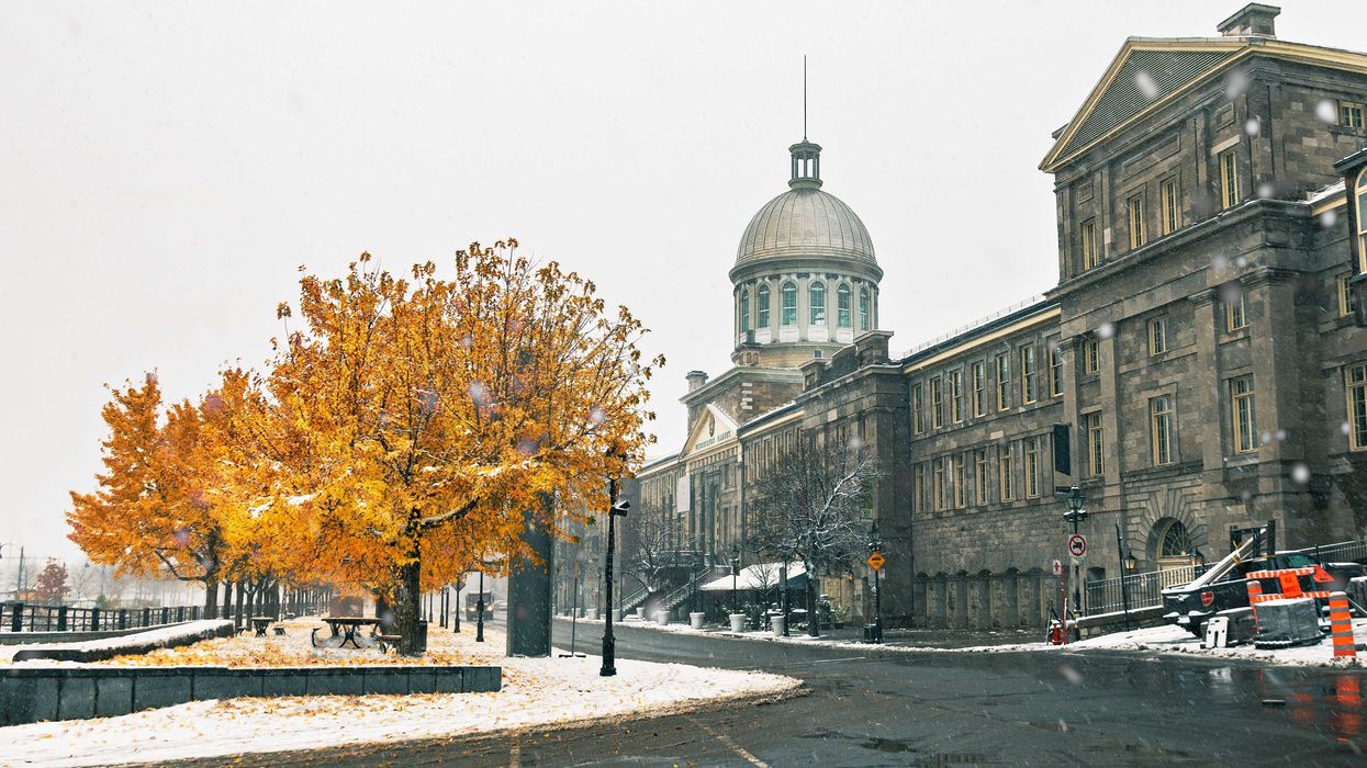 Le Vieux-Montréal sous la neige.