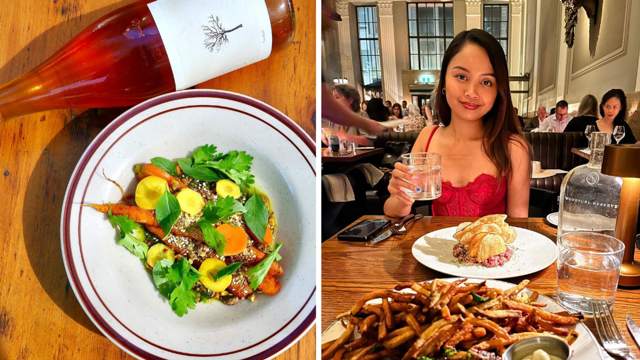Left: Seasonal plate at Arlo | Right: Dinner at Riviera in Ottawa