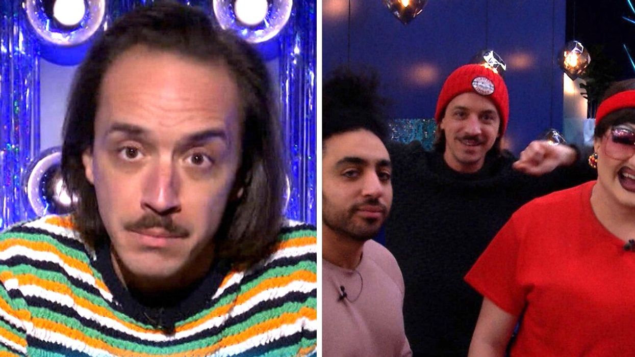 LeLouis Courchesne. Droite : Anas, LeLouis et Mona à Big Brother Célébrités.