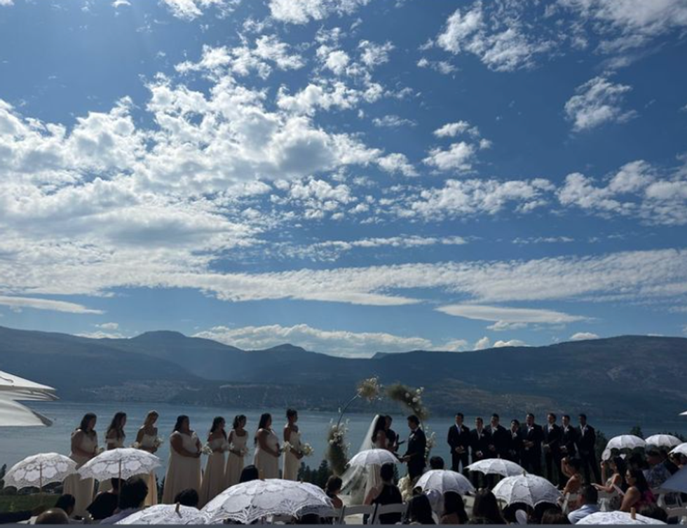 Lenasia and Ethan Bear on their wedding day.