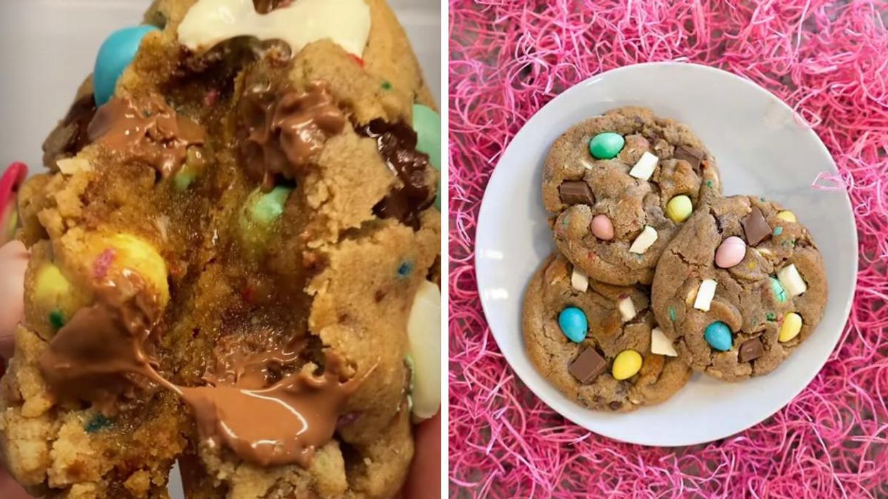 Les biscuits au Mini Eggs faits par The Cookie Twins Inc.