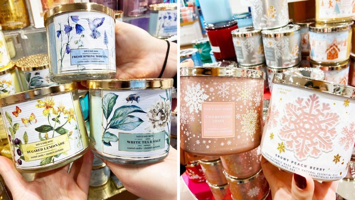 Les chandelles à 3 mèches du Bath and Body Works.