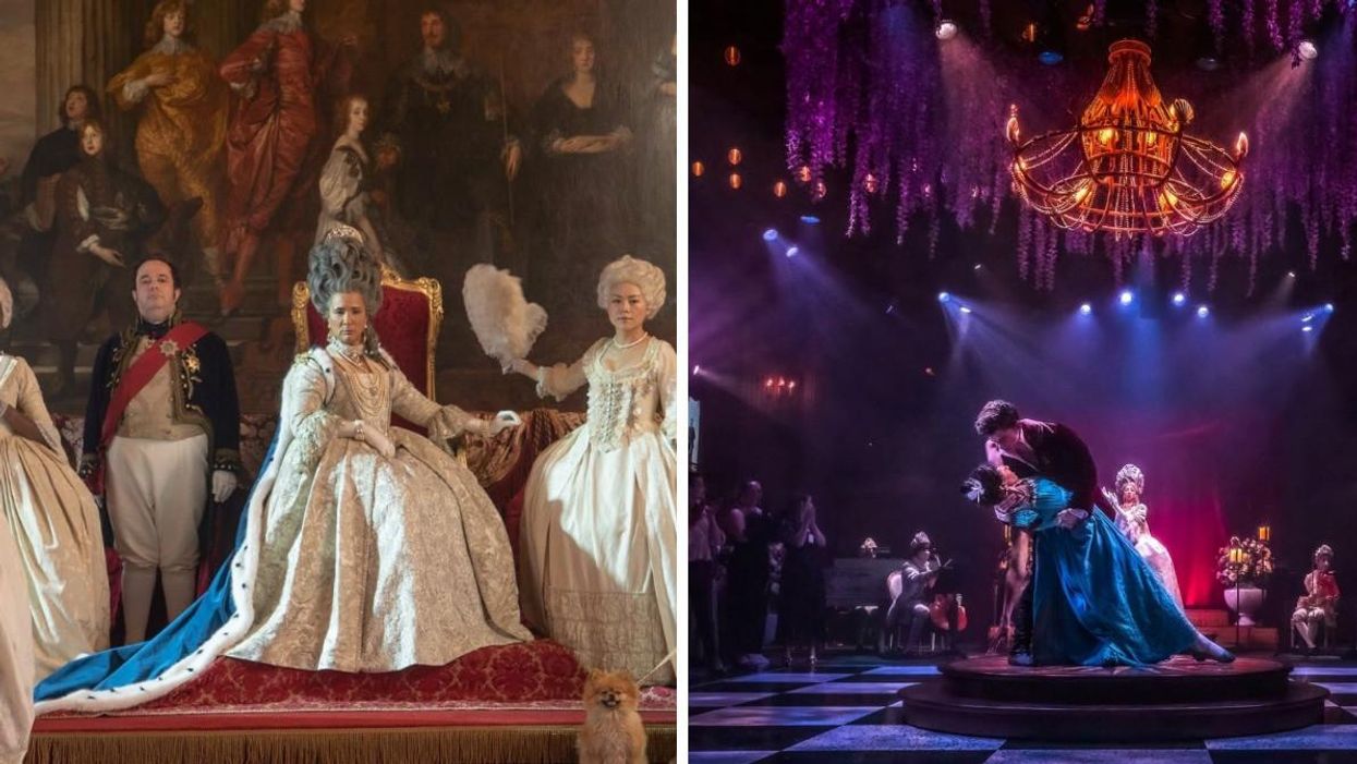 Les chroniques de Bridgerton. Droite : The Queen's Ball.