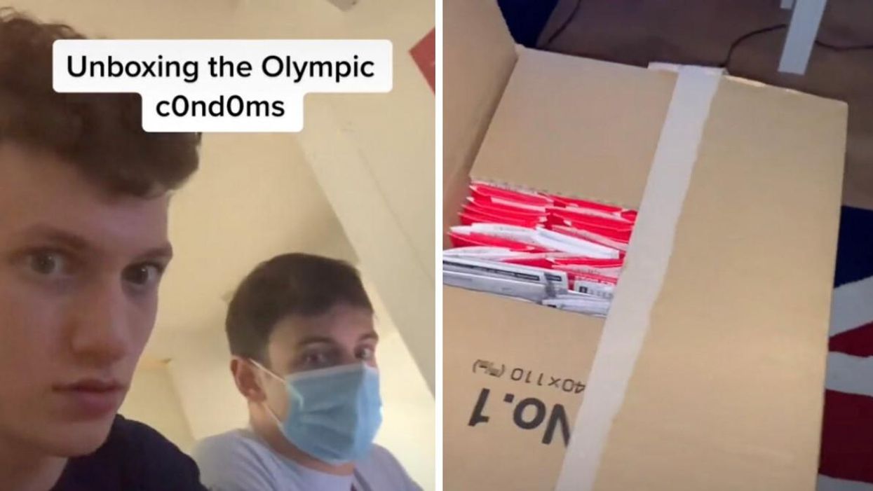 Les condoms aux JO de Tokyo montrés par Noah Williams et Tom Daley