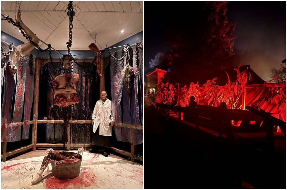 Les d\u00e9cors du Village hant\u00e9 du Village Qu\u00e9b\u00e9cois d\u2019Antan.