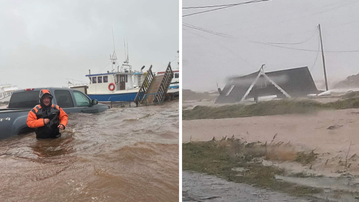 Les dégâts de l'Ouragan Fiona au Québec.