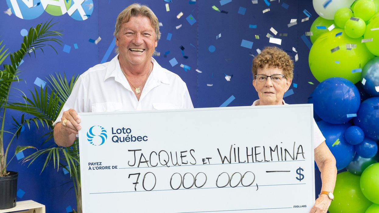 Les deux gagnants du gros lot du Lotto Max du 11 juillet dernier.