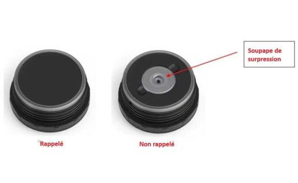 Les diff\u00e9rents bouchons Thermos.