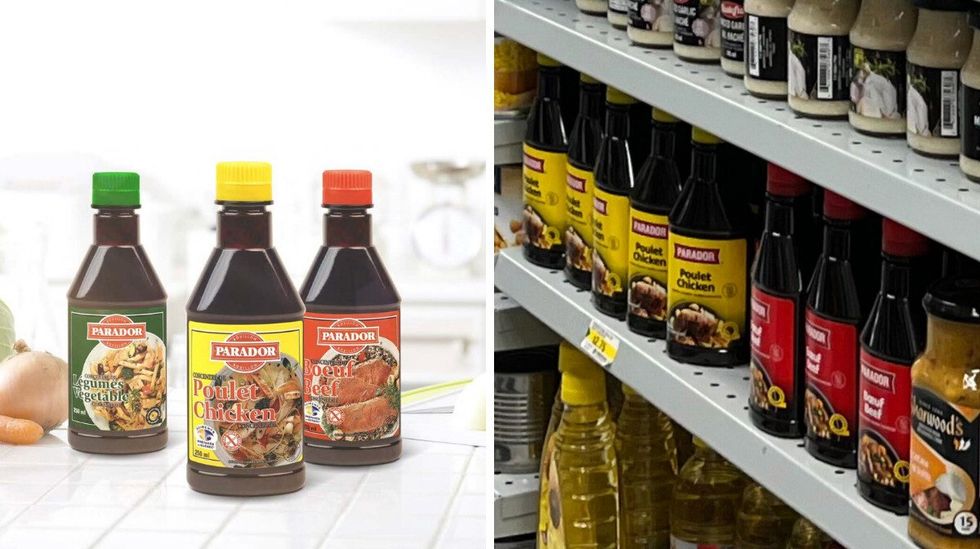 Les diff\u00e9rents bouillons de l'entreprise Les Aliments Parador Inc. au Dollarama.