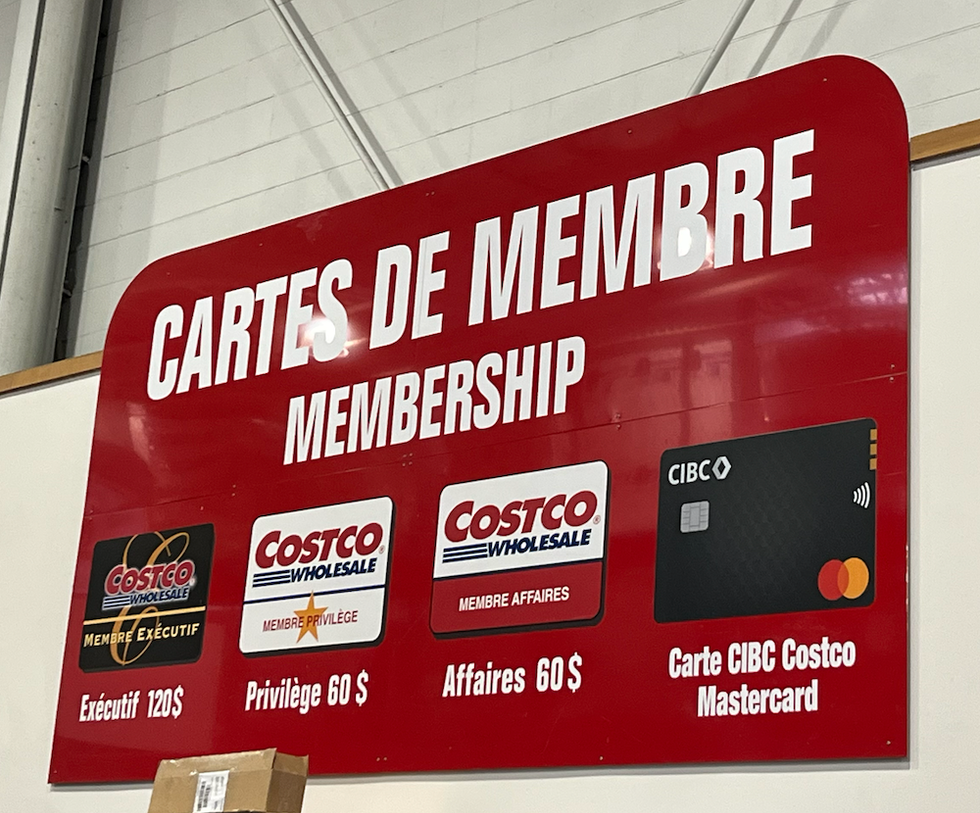 Les diverses options de \u00ab membership \u00bb Costco au Canada.