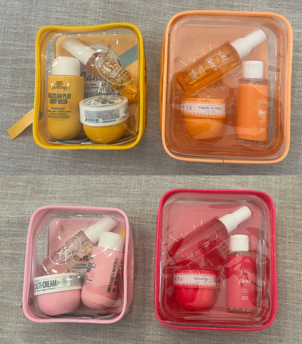 Les ensembles trio Sol de Janeiro (Beija Flor Elasti-Cream et Bum Bum Cheirosa 62) ceux de Solo en Ibiza (Valencia Vibes et Marbella)