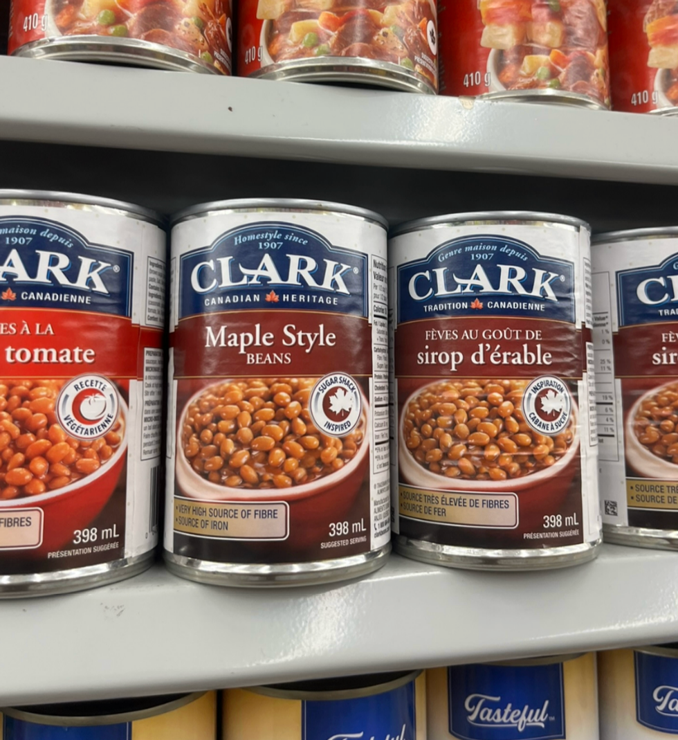 Les f\u00e8ves au lard \u00e0 l'ancienne au Dollarama.