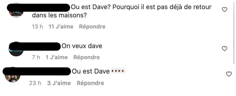 Les fans d'OD cherchent Dave.