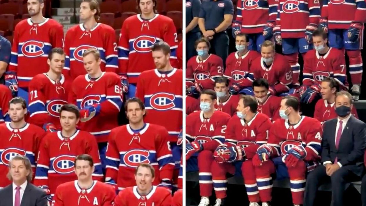 Les joueurs des Habs ont pris leur photo d'équipe et ils sont pires que des enfants