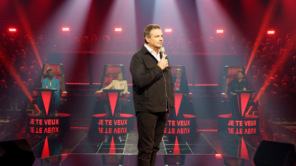 Les juges et l'animateur de La Voix.