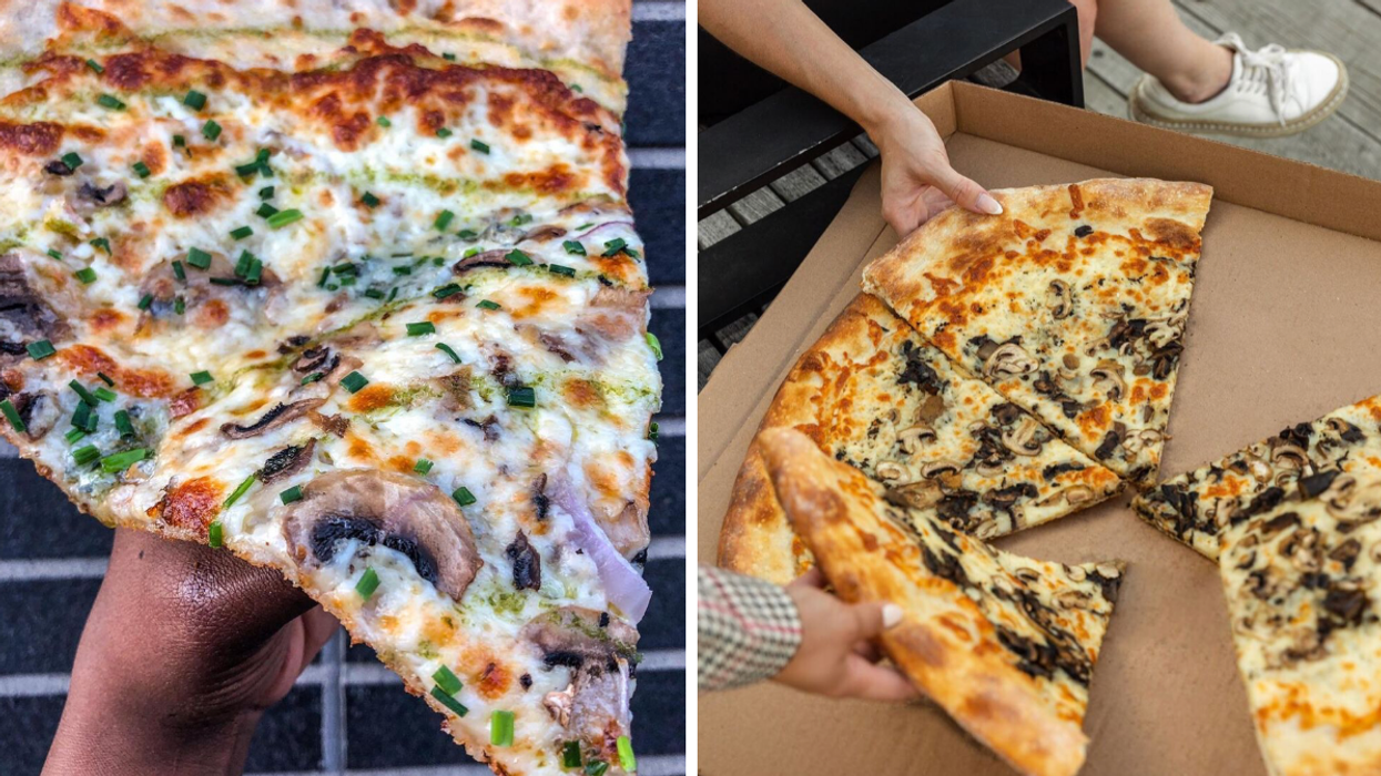 Les pizzas immenses de La New-Yorkaise à Montréal sont WOW