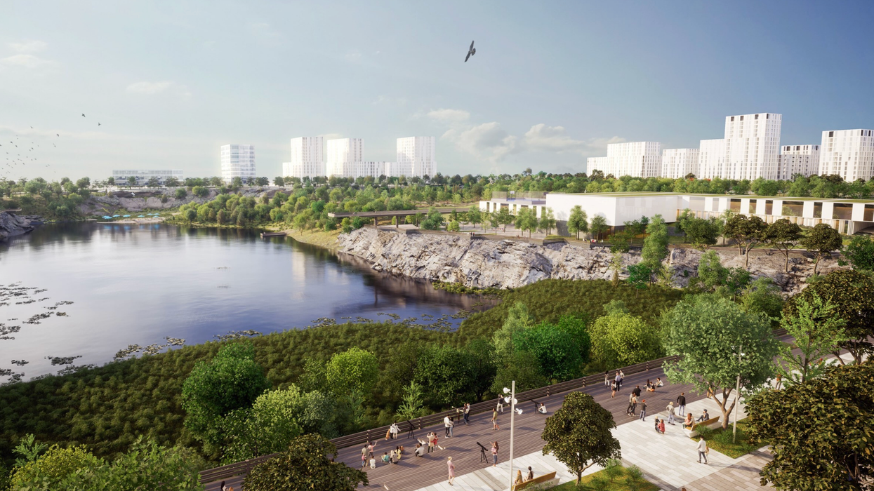 Les plans du projet Carré Laval à vol d'oiseau.