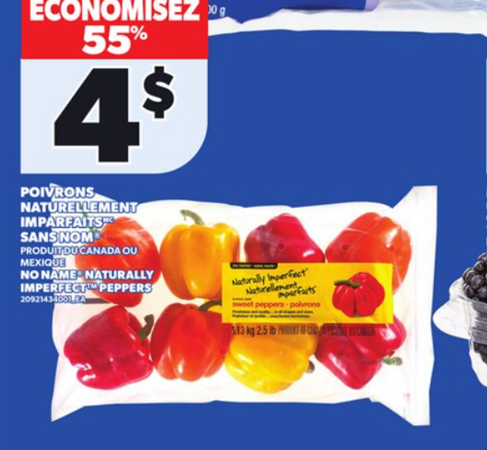 Les poivrons en rabais dans la circulaire du Provigo