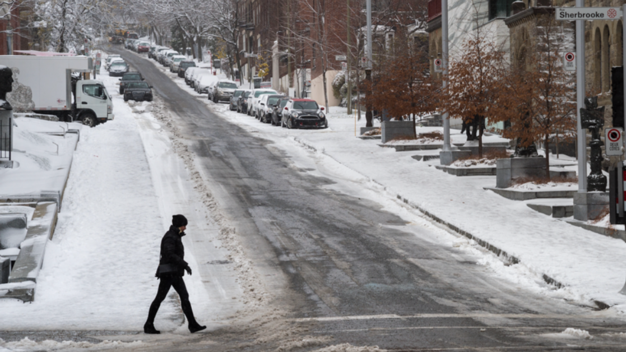 Les premières neiges à Montréal en novembre 2016.