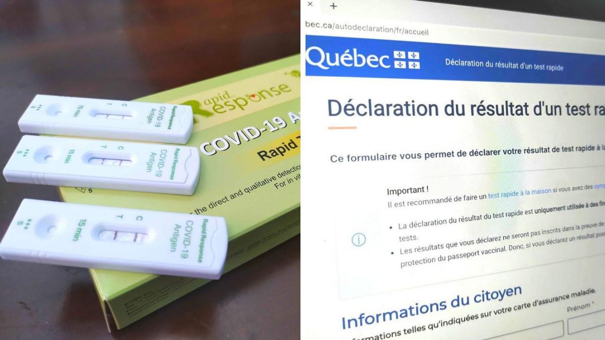 Les Québécois doivent maintenant déclarer les résultats des tests rapides de COVID-19