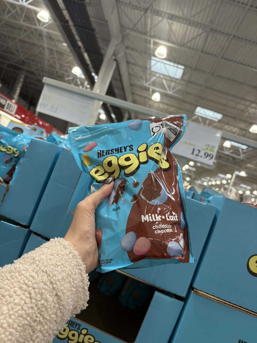 Les \u0153ufs en chocolat au lait Hershey\u2019s Eggies au Costco.