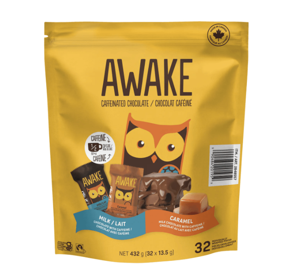 Les \u200bchocolats \u00e0 la caf\u00e9ine Awake sur le site du Costco.