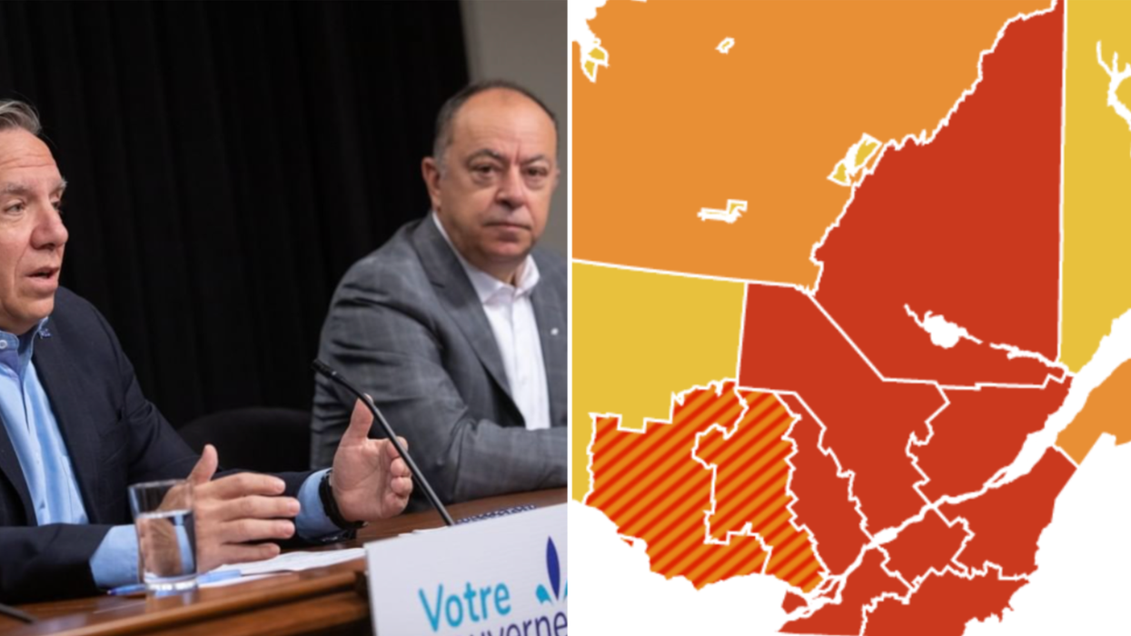 Les zones au Québec changent souvent et voici les régions en jaune et orange actuellement