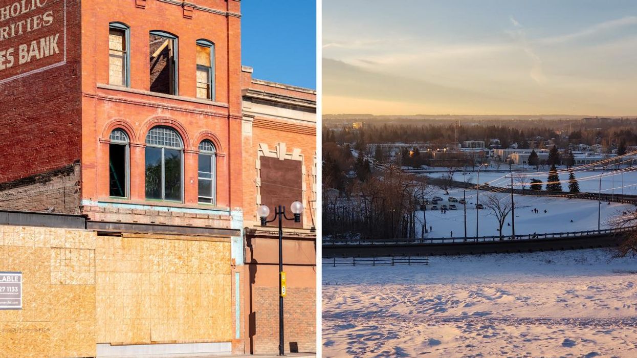 Lethbridge, Alberta. Right: Red Deer, Alberta.