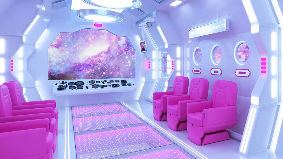Life-size Barbie space ship on the World of Barbie tour.