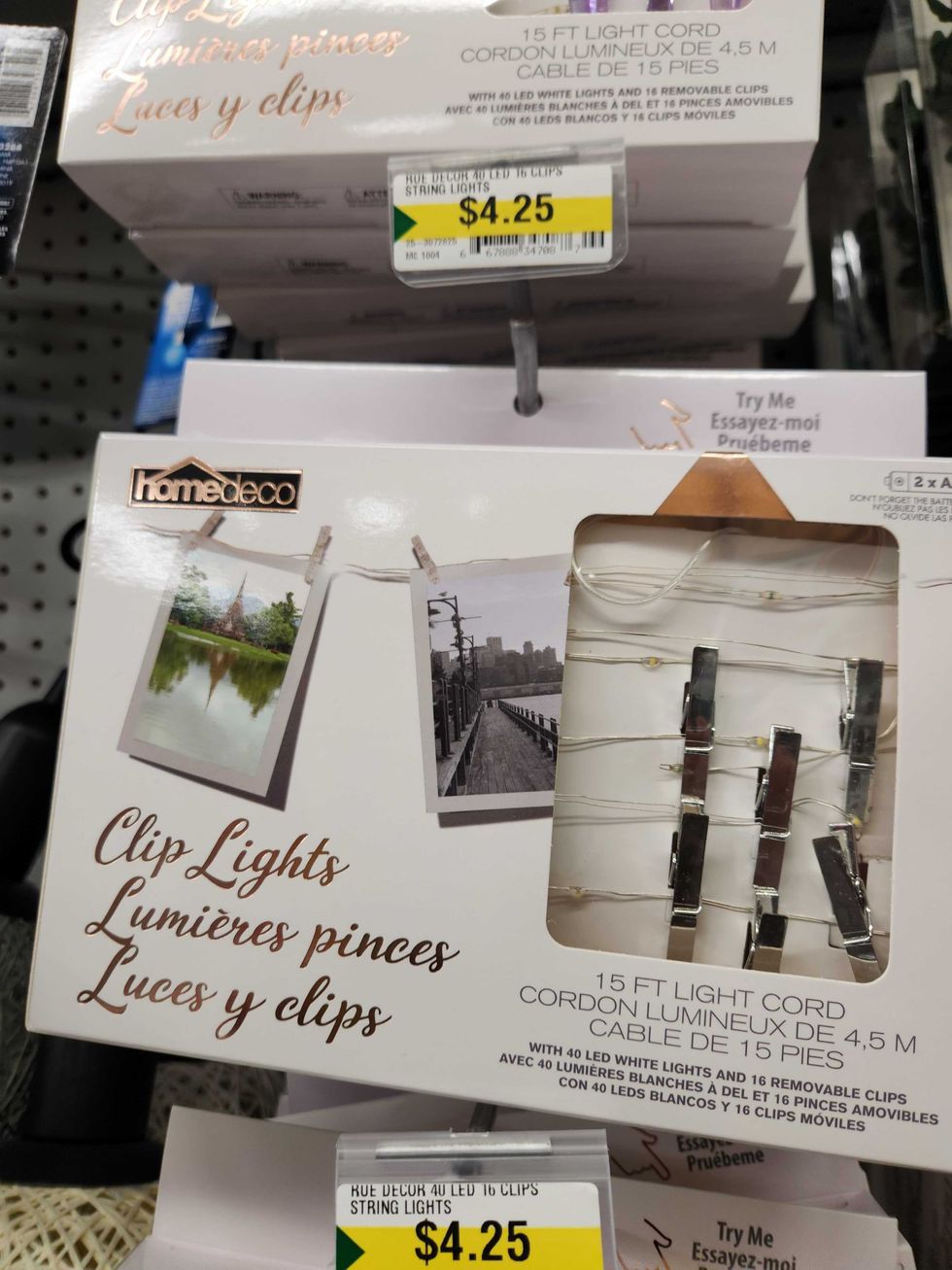 Light Cord with Clips, $4.25 from Dollarama in Toronto.