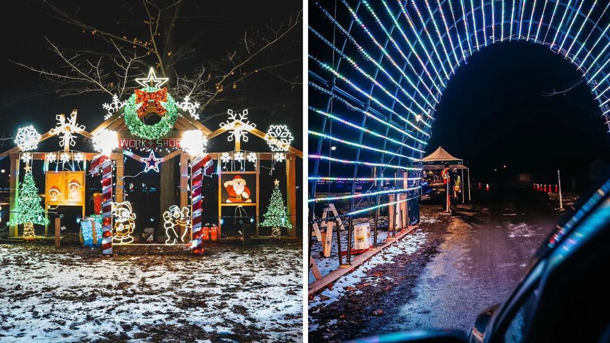 Light display at Uxbridge Optimist Fantasy of Lights.