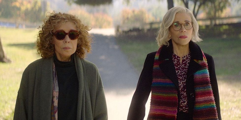 Lily Tomlin and Jane Fonda in Moving On.