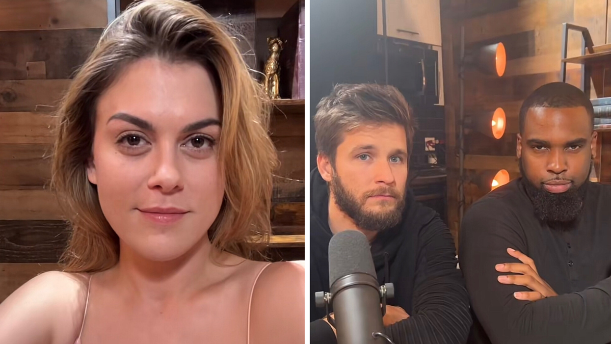 Lindsey Shaw. Right: Devon Werkheiser and Daniel Curtis Lee.