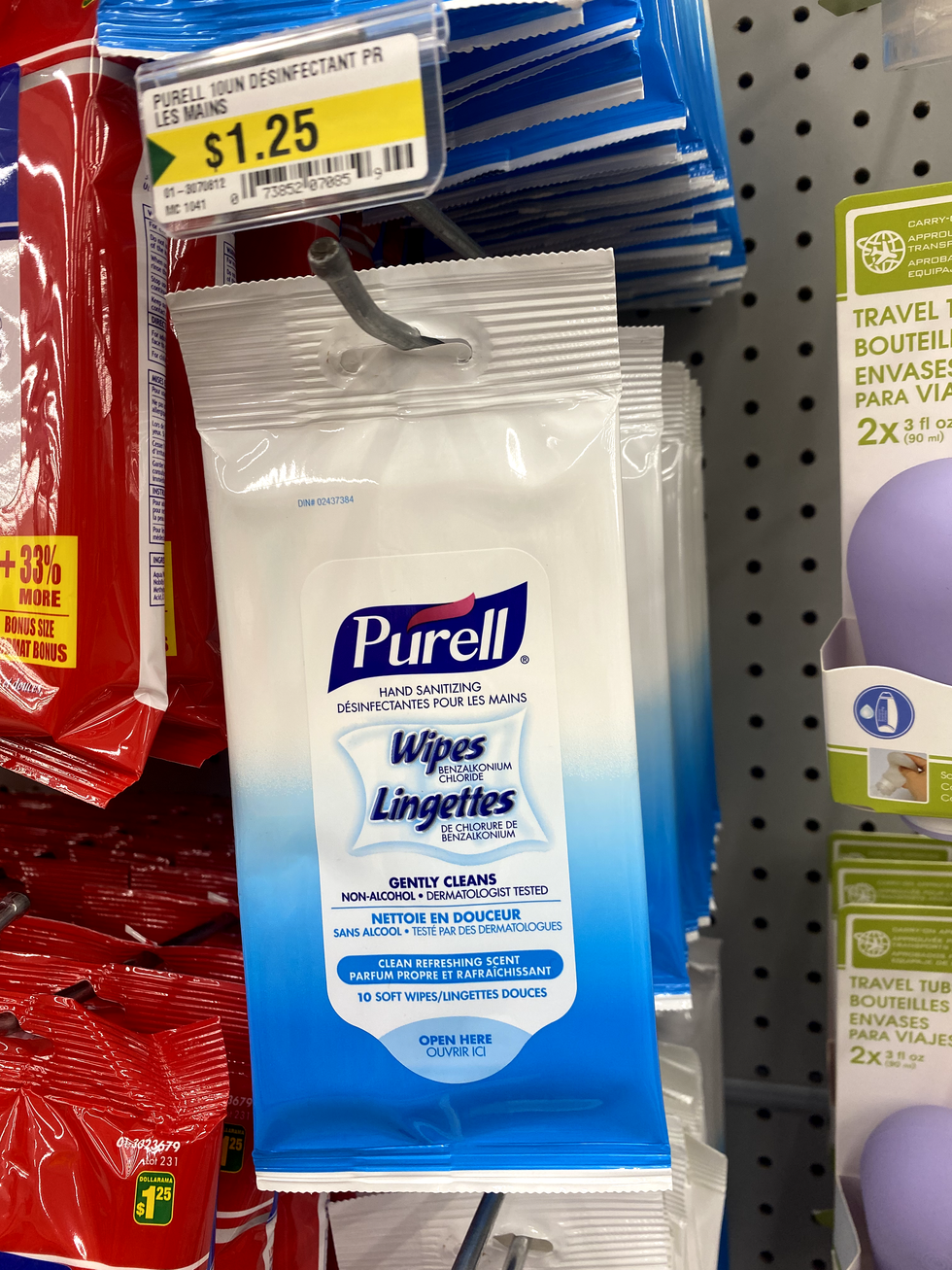 Lingettes Purell\u200b.