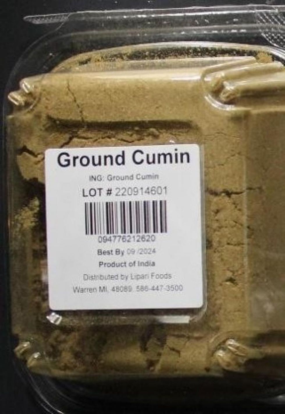 Lipari's recalled Ground Cumin.