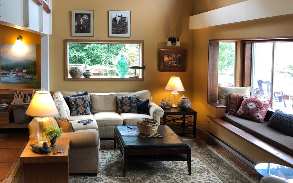 Living room in the home.