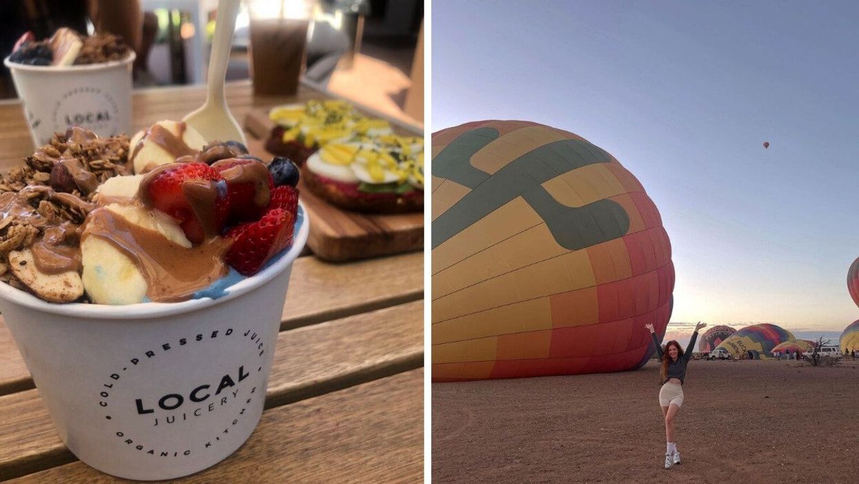 Local Juicery in Sedona, Arizona; Hot air balloon in Scottsdale, Arizona