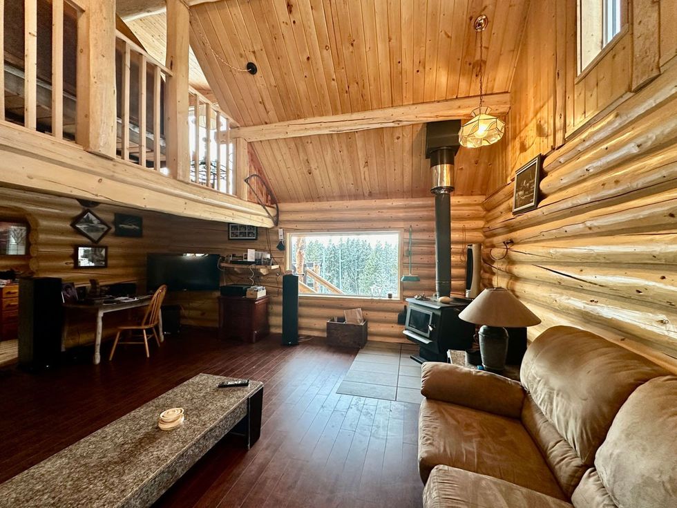 Log cabin for sale in BC.