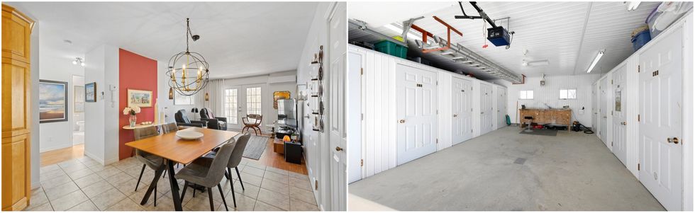 Logement du 31519, rue Principale, Lawrenceville, QC. Droite : Rangements du 31519, rue Principale, Lawrenceville, QC.