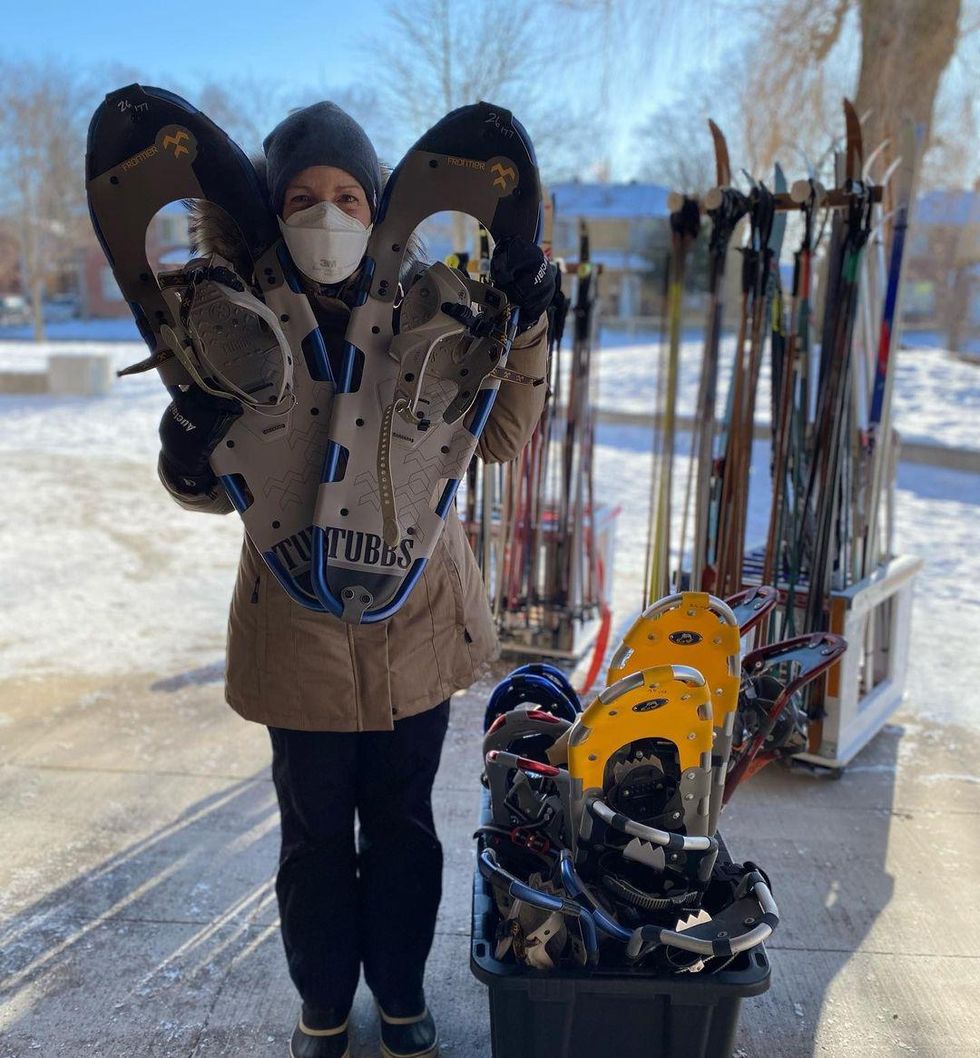 Rent skis or snowshoes for a winter trail Narcity