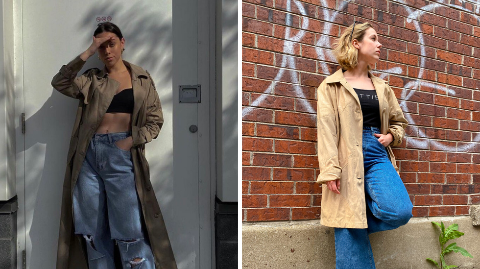 Look de No\u00e9mie. Droite : Look de Fran\u00e7oise.