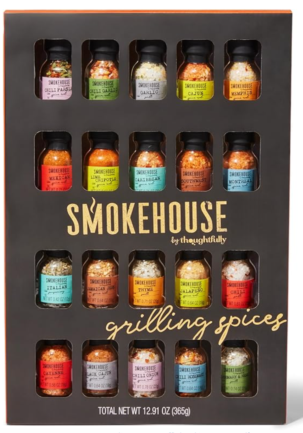 Lot de 20 \u00e9pices pour grillades - Assaisonnement pour barbecue.