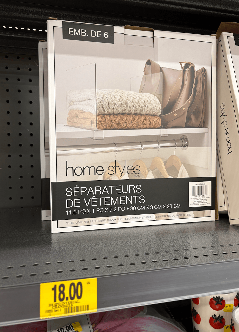 Lot de 6 s\u00e9parateurs Homestyle au Tigre G\u00e9ant.