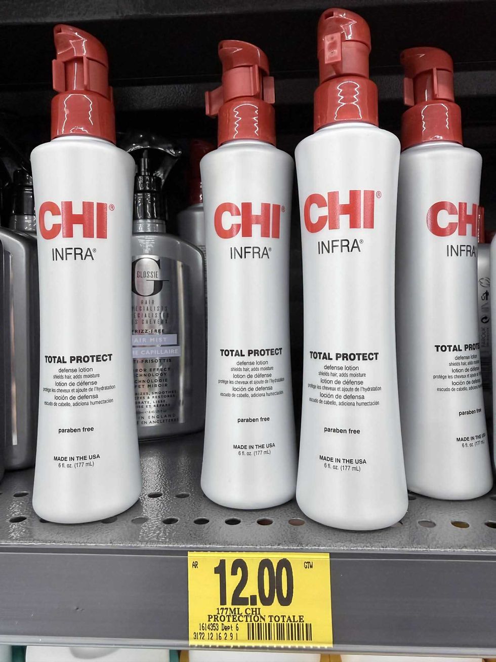 Lotion de protection pour cheveux de la marque CHI en vente au Tigre G\u00e9ant pour 12 $.