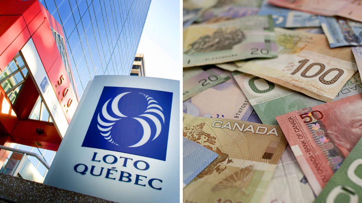 Loto-Québec. Droite : De l'argent.
