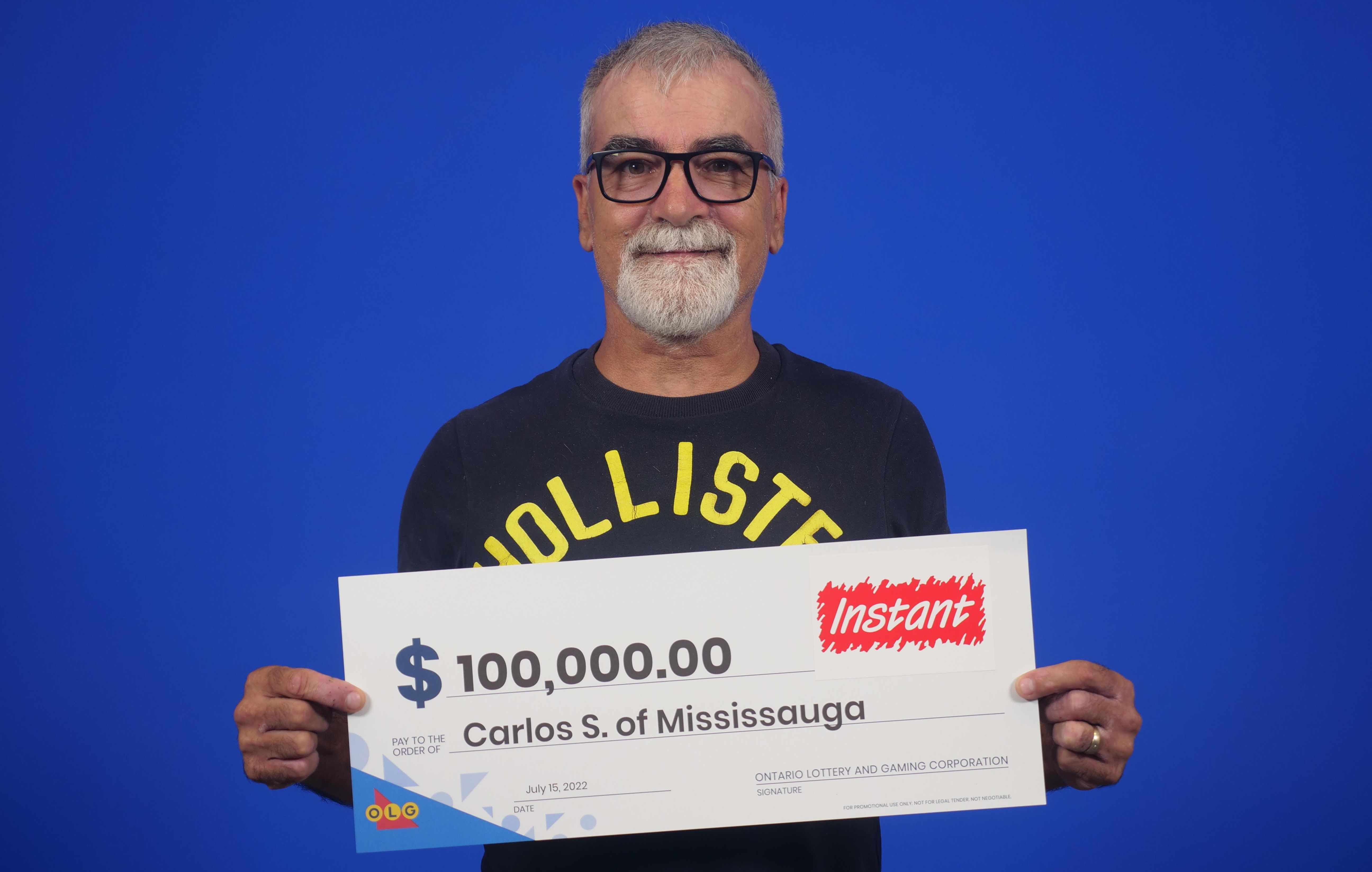 Lottery winner Carlos Silva