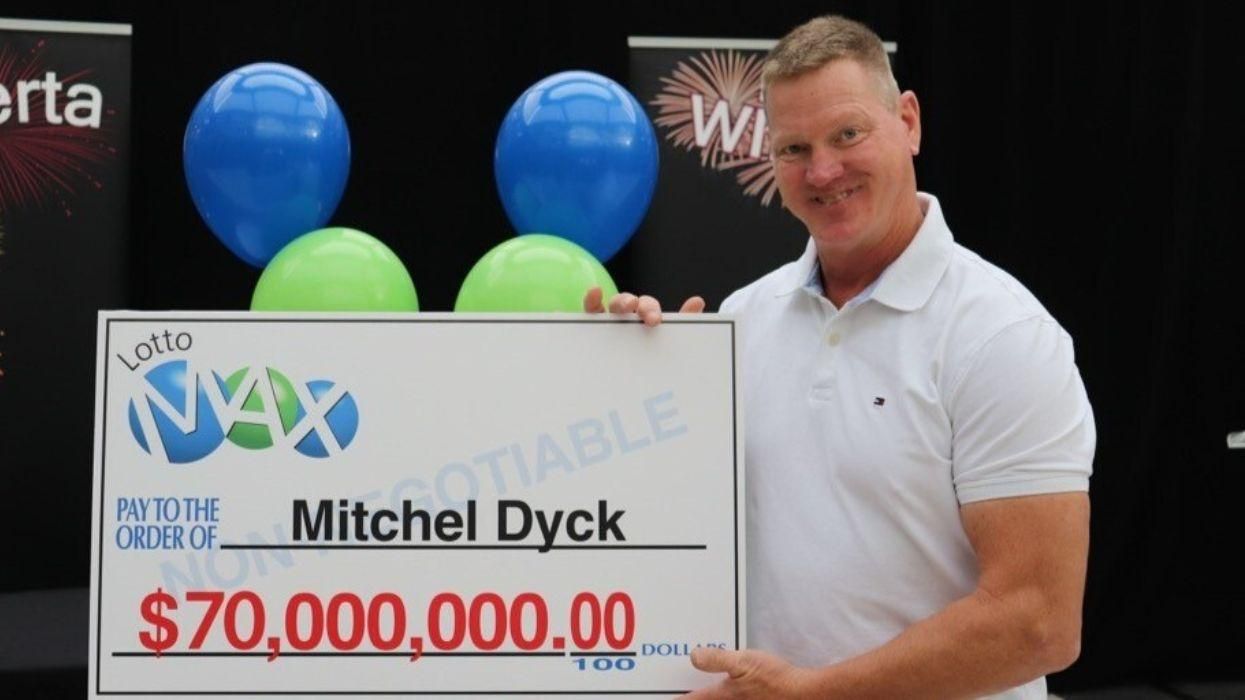 Lottery winner Mitchel Dyck.